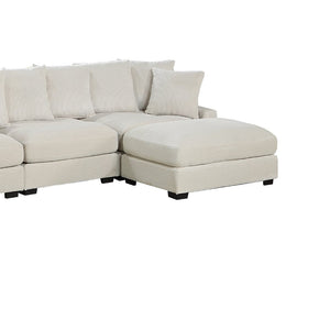 English Elm Living Room Modular Corduroy Chair with Wood Legs Plush Cushions and Sectional Flex B011P486760