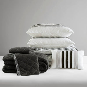 English Elm 7 Stripe Comforter and Quilt Set Full/Queen - Soft Microfiber, Reversible Coverlet, Quilted Shams & Pillow Multicolor 23.23 L x 19.68 W x 11.22 H B035P280390