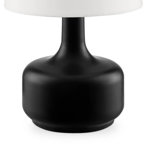 English Elm 17.25" Cheru Modern Mid-Century Touch Table Lamp – Powdered Metal Finish, 3-Way Touch-On, Sleek Decor Black B072116249