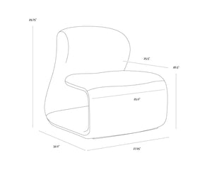 Sunpan SOPHIENE Lounge Chair - Modern Copenhagen Olive Boucle, Sculpted Comfort for Stylish Living Spaces 111486