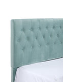 English Elm Wallace & Bay - Wallace & Bay  Luma Blue Queen Upholstered Bed