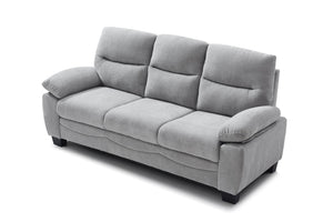 English Elm Summerton Plush Chenille Sofa with Pillow-Top Arms, Foam-Encased Coil Support, Removable Backrest Gray 31 L x 77 W x 15 H B078P349529