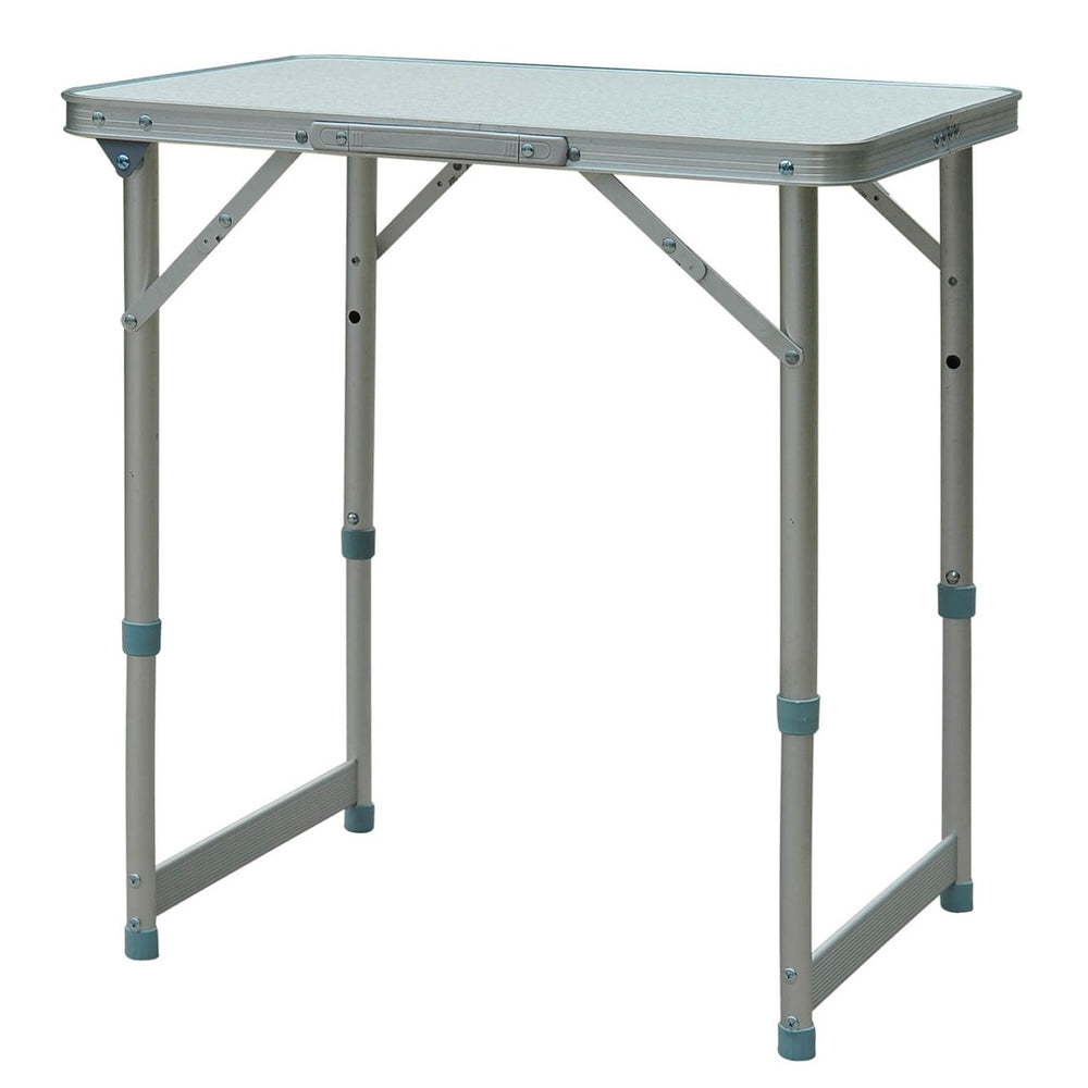 English Elm Portable Folding Camp Table Lightweight Aluminum Frame Mdf Top Two Height Settings T3971P383356