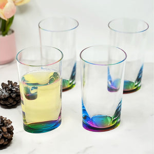 English Elm Oval Halo Acrylic Glasses Set Of 4 - 15Oz Shatterproof Tumblers For Stylish Outdoor Entertaining B095120340-GIGA