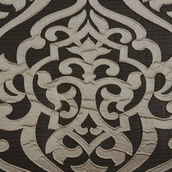 English Elm 8PCS Queen Jacquard Comforter Set with Damask Stria Texture, Embroidered Decorative Pillows & Bedskirt Black 23.62 L x 19.29 W x 11.02 H B035P341091