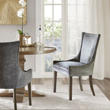 Madison Park Signature Ultra Traditional Dining Side Chair (set of 2) MPS108-0156 Dark Gray