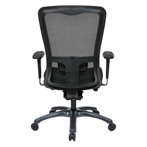 OSP Home Furnishings Progrid Ergonomic Mesh High Back Office Chair with Lumbar Support and Padded Seat 97720-30