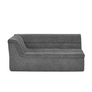 English Elm 106" Modular L-shaped Sectional Chenille Sofa Sculptural Low Profile Living Room Couch Dark Grey W1413S00124