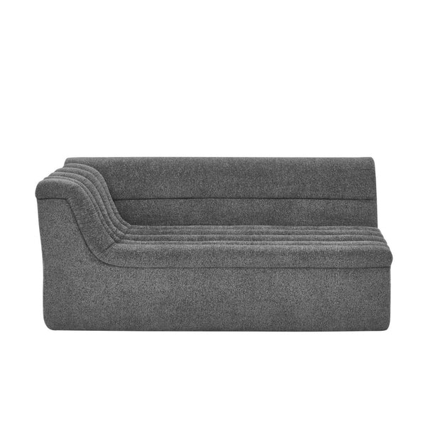 English Elm 106" Modular L-shaped Sectional Chenille Sofa Sculptural Low Profile Living Room Couch Dark Grey W1413S00124