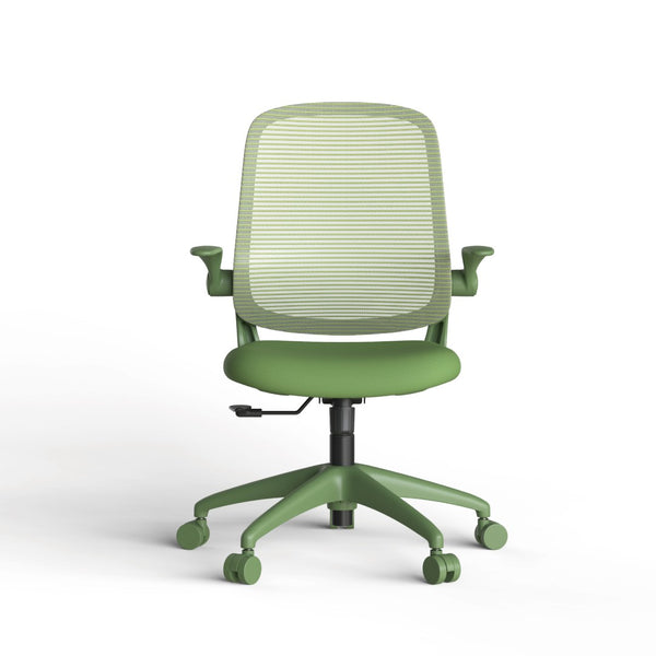 English Elm Ergonomic Mesh Back Task Chair with Flip Armrests High Density Foam Seat 500lb Capacity Green W5280P464455