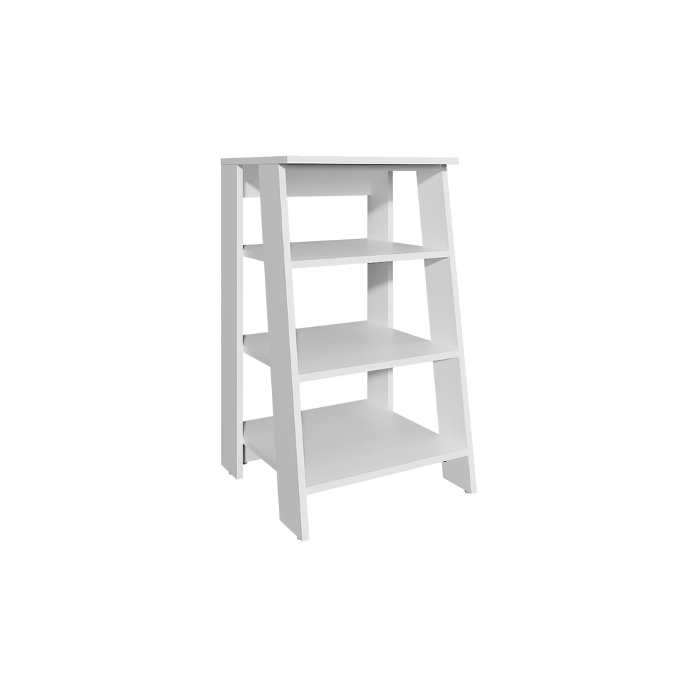 English Elm BATHBI 30" 4-Tier Ladder Shelf Organizer for Bathroom and Living Room — Slim, Sturdy Vertical Storage Solution White 34.7 L x 18.6 W x 3.2 H B200P240252
