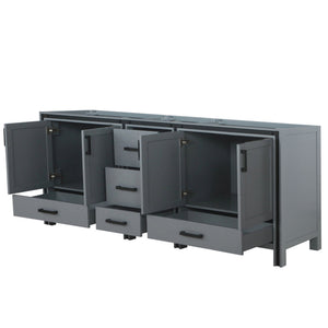 English Elm Dark Grey Double Bath Vanity - 84-Inch Spacious Design With Soft-Close Doors & Ample Storage Solutions B2731P260754
