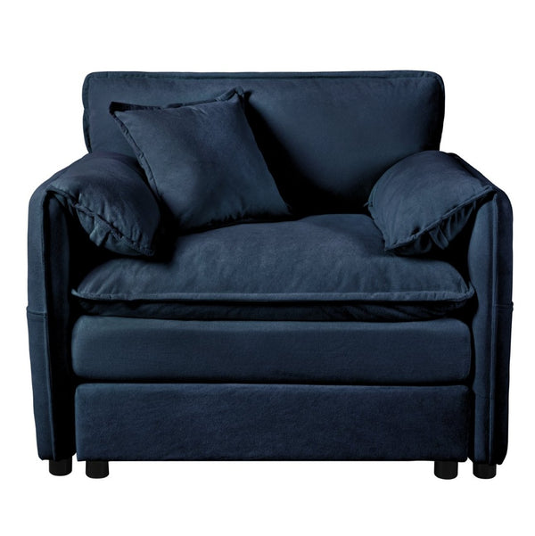 English Elm Oversized Chenille Accent Chair Set Two Wide Seat Pillow Arms Living Room Lounge W3163S00008