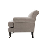 English Elm Alana Lawson Three-Cushion Tightback Sofa, Silver Grey Polyester