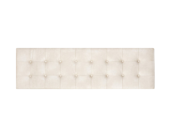 Sunpan Kenji Bench - Elegant Trestle Style with Brushed Gold Finish and Button Tufted Faux Leather Seat Small