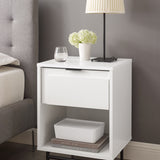 18" Contemporary 1-Drawer Nightstand White JKBNSW Walker Edison