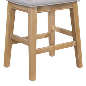 English Elm TREXM Retro 4-Piece Bar Dining Set with 3 Storage Drawers, Compact Counter Height Space-Saver Natural ST000135AAN