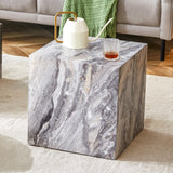 English Elm Elevate Your Living Space With This Modern Mdf Coffee Table, Which Showcases Gray Textured Patterns. It Is Characterized By Stylish Design.