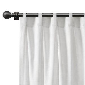 English Elm 2-piece Pinch Pleat Poly Linen Curtain Panels Tailored Formal Drape for Any Room White B035P482980