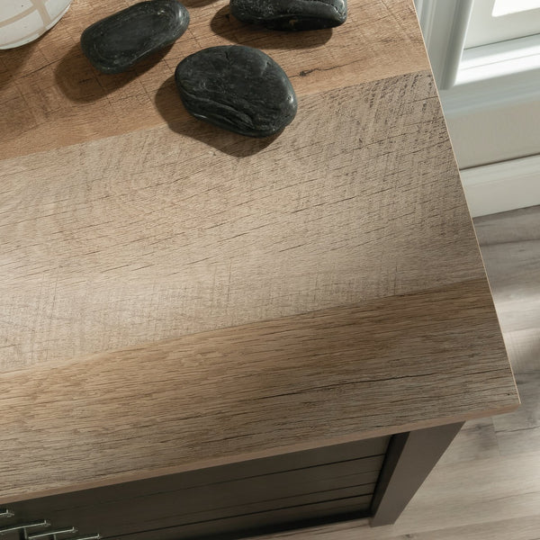 English Elm 4-Drawer Chest – Sleek Black Finish, Durable Engineered Wood, Contemporary Farmhouse Style, Easy Assembly B356P402626