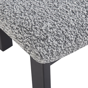 English Elm Christopher Knight Home® - Upholstered Dining Chairs with Metal Legs Set of 2 — Ergonomic Foam Seats, Rust-Resistant Durable Design Black White N768P211168B