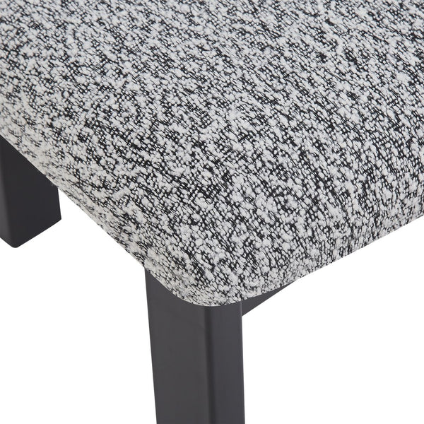 English Elm Christopher Knight Home® - Upholstered Dining Chairs with Metal Legs Set of 2 — Ergonomic Foam Seats, Rust-Resistant Durable Design Black White N768P211168B