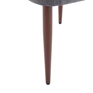 English Elm Christopher Knight Home® - Fabric Chenille Upholstered Iron Dining Chair with Ergonomic Curved Back, Plush Cushioning, Durable Frame Grey,Walnut 27.25 L x 24 W x 22.5 H N776P272026D