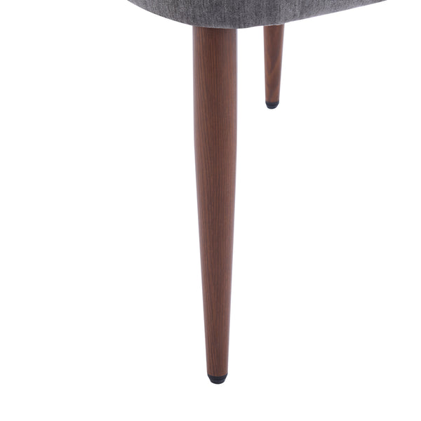 English Elm Christopher Knight Home® - Fabric Chenille Upholstered Iron Dining Chair with Ergonomic Curved Back, Plush Cushioning, Durable Frame Grey,Walnut 27.25 L x 24 W x 22.5 H N776P272026D