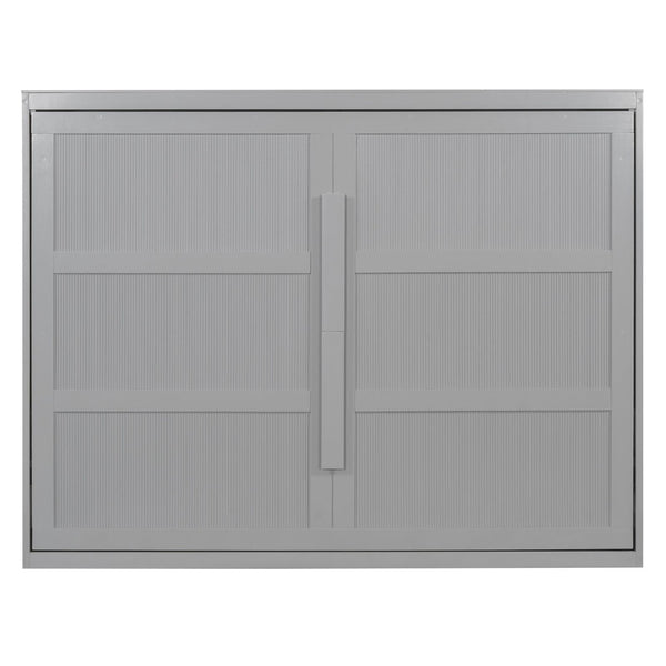 English Elm Queen Murphy Wall Bed with Led Lighting Modern Cabinet Style for Small Spaces LP000973AAE