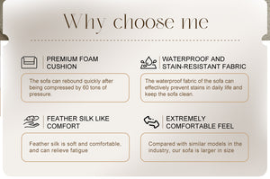 English Elm Modular Sectional Sofa - Space-Saving Comfort & Durability, Modern Light Gray Sleeper Couch For Homes W3622S00007