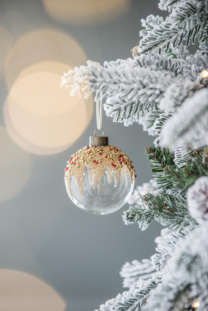 English Elm D3" Set Of 12 Elegant Glass Christmas Ball Ornaments For Holiday Decor, Timeless & Reflective Design W2078P247916
