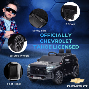 English Elm Aosom Licensed Chevrolet Tahoe 12v Kids Electric Ride on Suv with Remote Control W2225P200612
