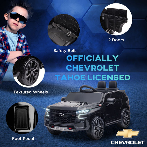 English Elm Aosom Licensed Chevrolet Tahoe 12v Kids Electric Ride on Suv with Remote Control W2225P200612