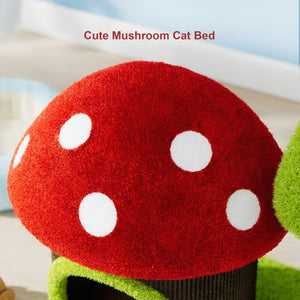 English Elm 30.7" Mushroom Cat Tree Tower Sisal Scratching Posts Multi-level Perch for Apartments W3101P445945