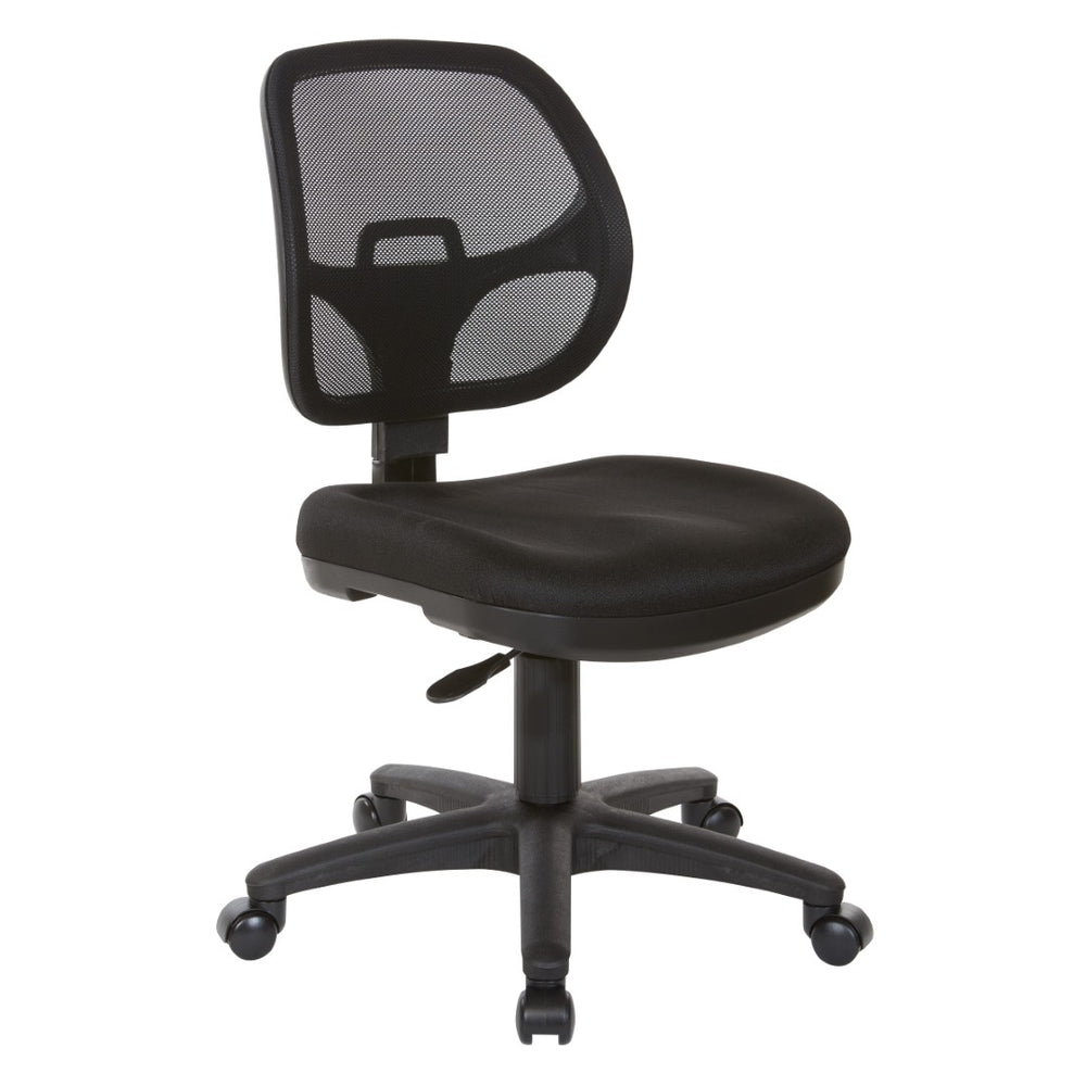 OSP Home Furnishings Mesh Back Ergonomic Task Chair with Lumbar Support and Cushioned Seat for Home Office EM2910