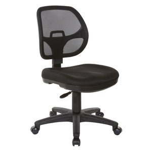 OSP Home Furnishings Mesh Back Ergonomic Task Chair with Lumbar Support and Cushioned Seat for Home Office EM2910