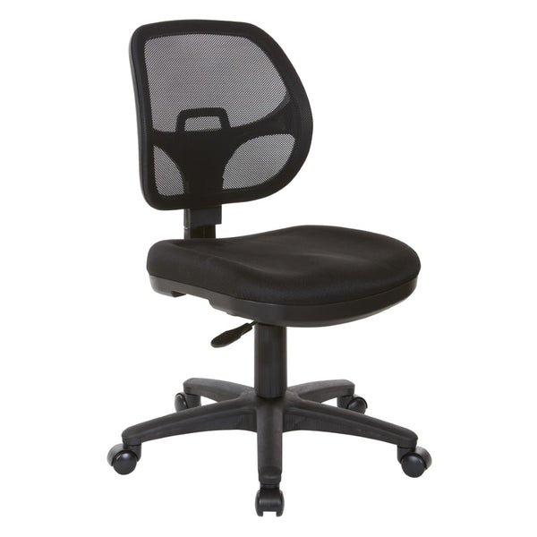 OSP Home Furnishings Mesh Back Ergonomic Task Chair with Lumbar Support and Cushioned Seat for Home Office EM2910