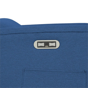 JLA Home Madison Park - Power Candace Recliner offers 3-in-1 power recline, 270° swivel & glider, USB/USB‑C charging, lumbar support, spill-resistant upholstery, side pocket, sturdy wood frame, tool-free setup for living rooms, nurseries, home offices Blue MP103-1284