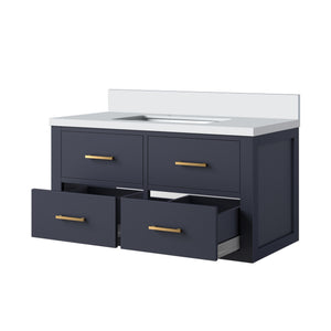 English Elm Blue Elegant Single-Sink Vanity 36" W X 22" D With Cultured Marble Top For Stunning Bathrooms B2731P257966