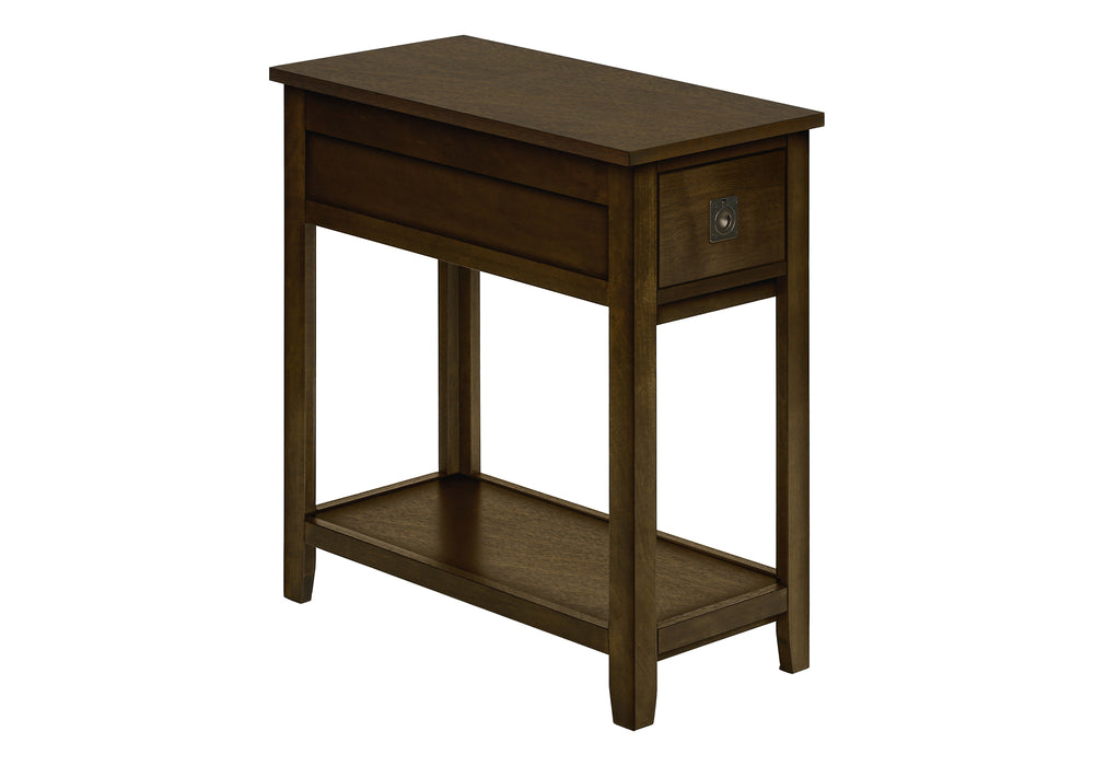 English Elm Accent Transitional Side Table with Drawer and Cabinet, Coastal Washed Grey Veneer, 25" High Compact Nightstand Espresso 27 L x 23 W x 7 H B2710P219464