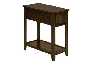 English Elm Accent Transitional Side Table with Drawer and Cabinet, Coastal Washed Grey Veneer, 25" High Compact Nightstand Espresso 27 L x 23 W x 7 H B2710P219464