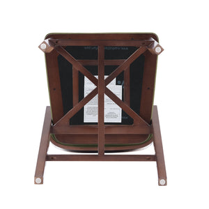 English Elm Patricia Velvet Upholstered Counter Stool with Beech Frame, Gold Footrest Plate, Commercial Grade Comfort Green B365P398018