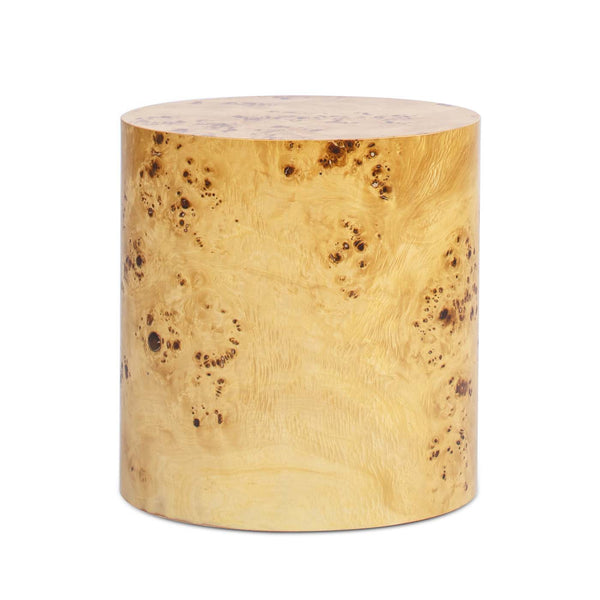 English Elm Jennifer Taylor Home - Nebula 20" Accent Oval Pillar Side Table - Modern Warm Brown Burl Wood With Stylish Open Frame Design B2719P238138