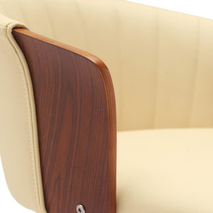 English Elm Diana Mid-century Swivel Barstool Walnut Frame Faux Leather Seat for Kitchen or Home Bar B2736P464833