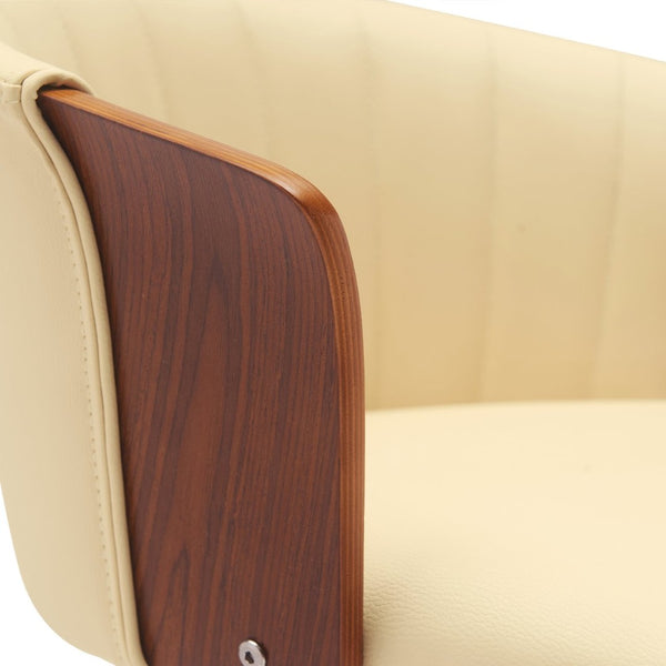 English Elm Diana Mid-century Swivel Barstool Walnut Frame Faux Leather Seat for Kitchen or Home Bar B2736P464833