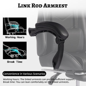 English Elm Deepfurniture Racing Style Gaming Chair Pu Leather Massage Lumbar Footrest Home Office Black W3860P428636
