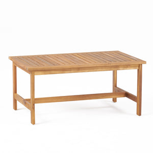 English Elm Christopher Knight Home® - 2 Club Chair & Table Set Brown Acacia Wood Slat Patio Seating Weather-Resistant Coffee Table, Durable Finish 56929.00SET