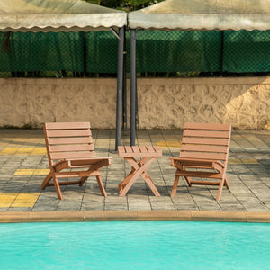 English Elm Grandcourt Recycled Hdpe Outdoor Folding Chair with Marine Grade Hardware for Patio Use Teak B2745P409669