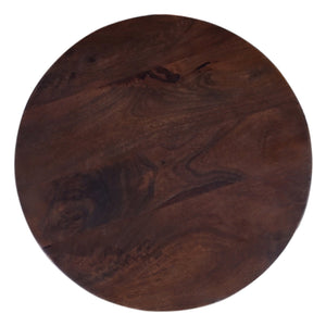 English Elm Living Rustic Side Table with Acacia Wood Top and Black Hairpin Legs, Compact Accent End Table Dark Brown 24 L x 21 W x 21 H B2741P285779