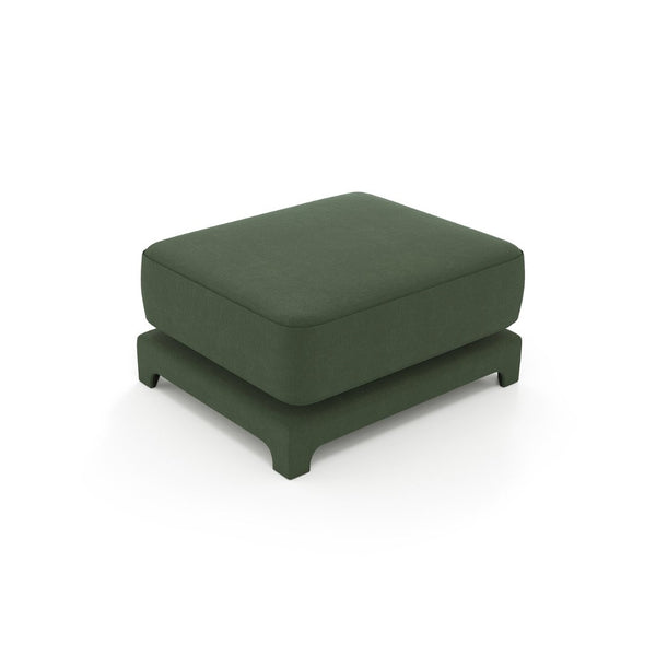 English Elm 30 Tufted Chenille Ottoman Compact Footrest Extra Seating Living Room Accent W714P297590